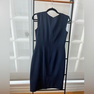Adrianna Papell Pleated Crepe Dress - Size 4 - Navy